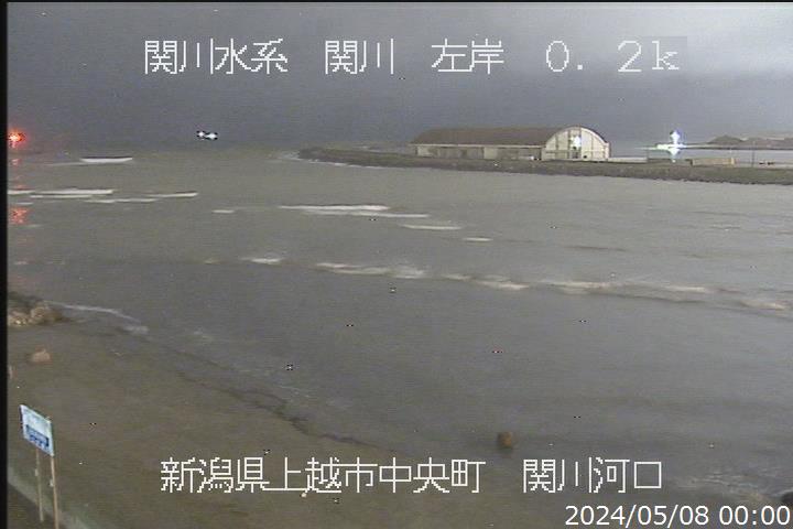 新潟県の海ライブカメラ｢19関川河口※｣のライブ画像