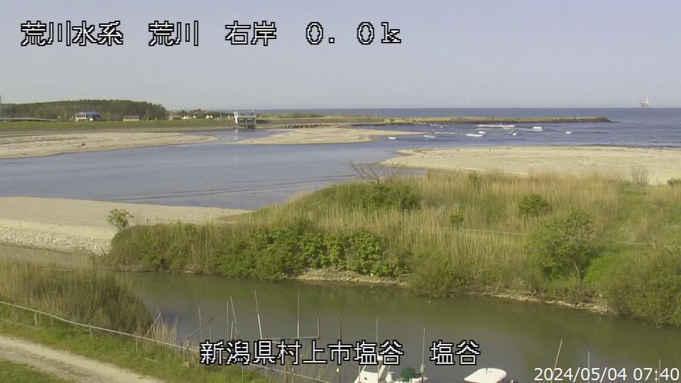 新潟県の海ライブカメラ｢４荒川河口※｣のライブ画像