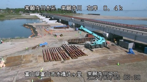 石川県の海ライブカメラ｢29常願寺川河口①｣のライブ画像