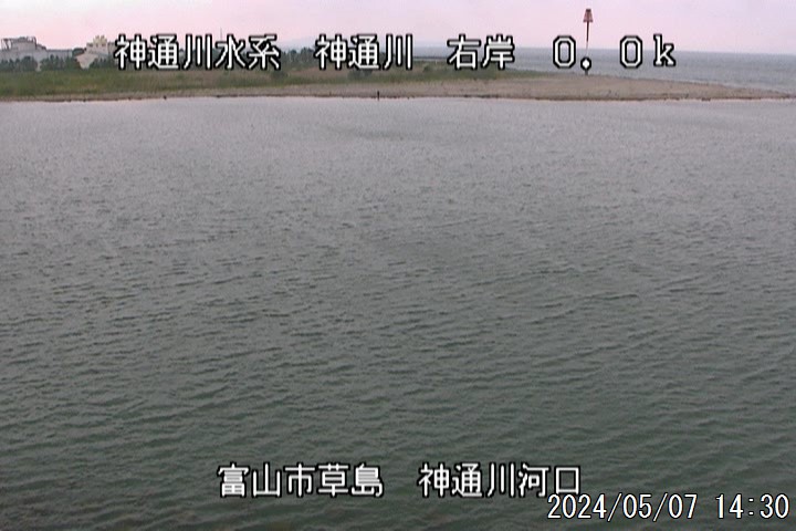 富山県の海ライブカメラ｢32神通川河口※｣のライブ画像